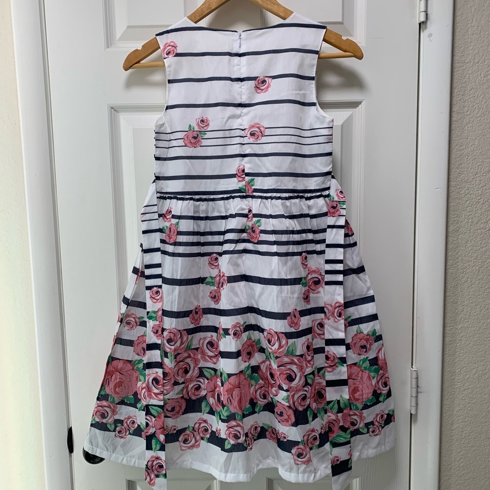NEW B06 Sunny Fashion floral roses and stripes Girl's Dress